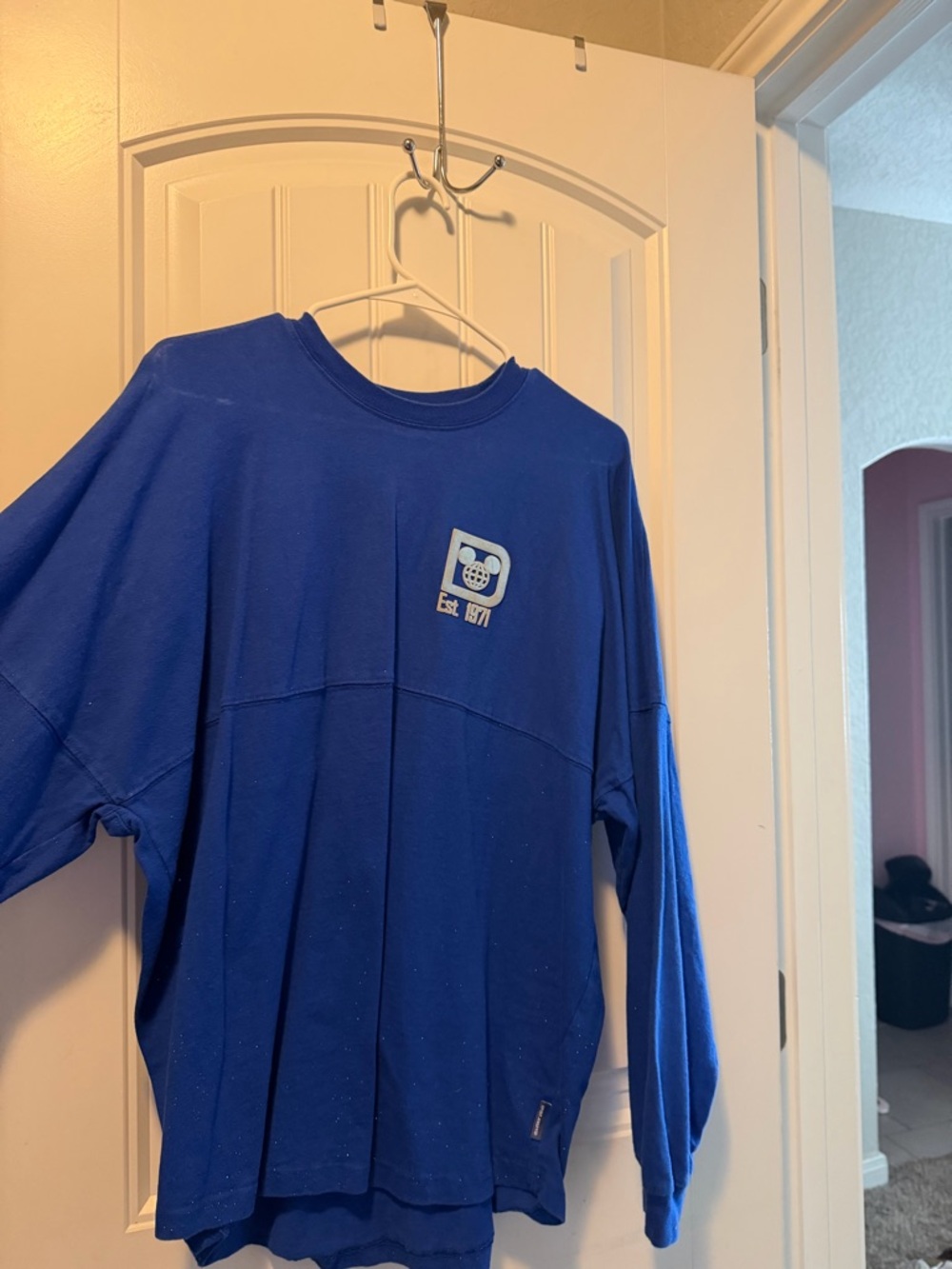 Disney Royal Blue Crewneck Sweatshirt with Subtle Chest Logo